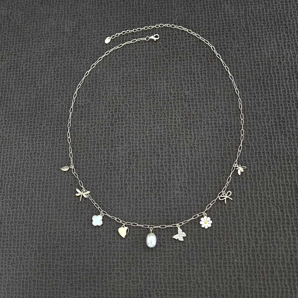 Argento Vivo Dainty Gold💛 Stationary Charms Necklace - NWT - Picture 3 of 15